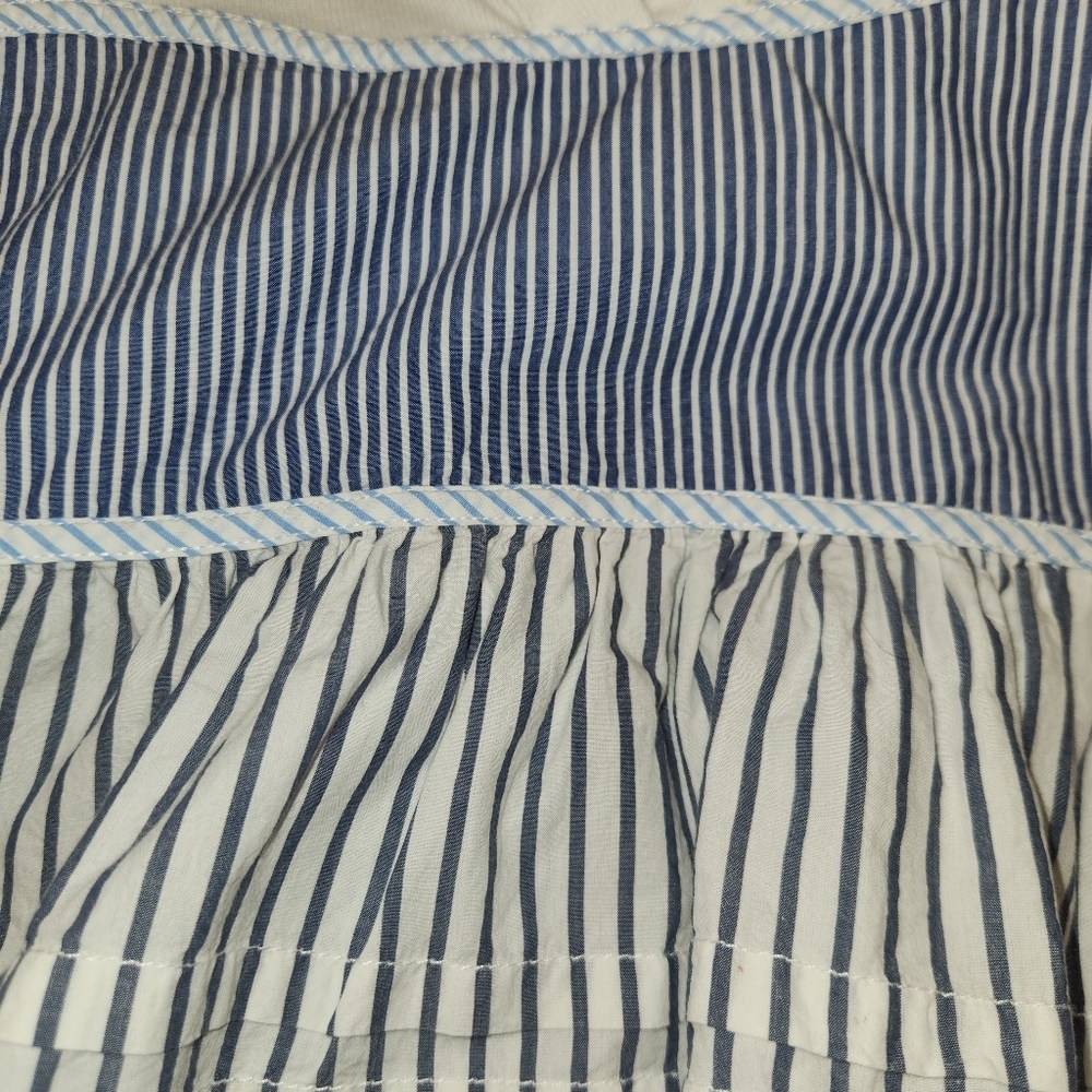 Pilcro V-neck Cotton Tiered Ruffel Short Sleeve Top Size Medium - Picture 4 of 5